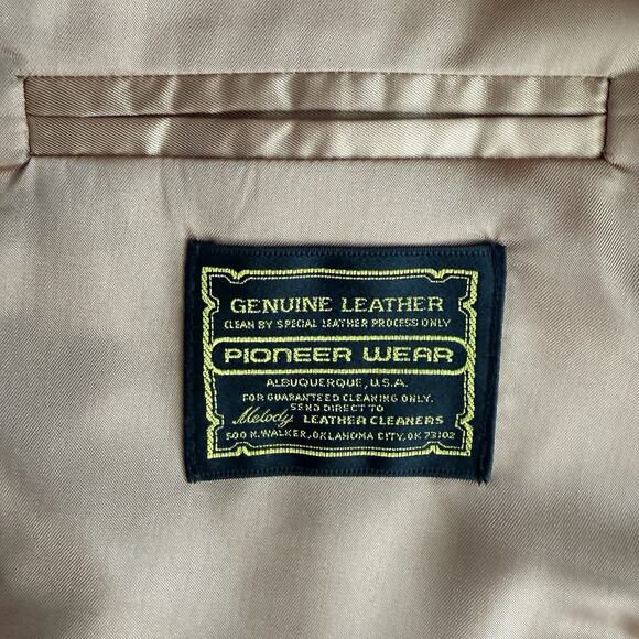 Vintage Pioneer Wear Genuine Leather Brown Suede Western Sport Coat Jacket USA - Picture 5 of 5